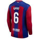 Günstige Fußballtrikots FC Barcelona Gavi 6 Heimtrikot 2023-24 Langarm